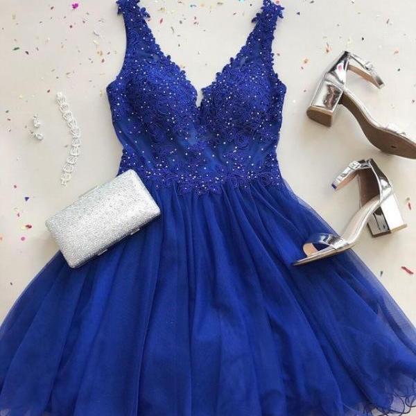 Royal Blue Short Prom Dress Homecoming Dress