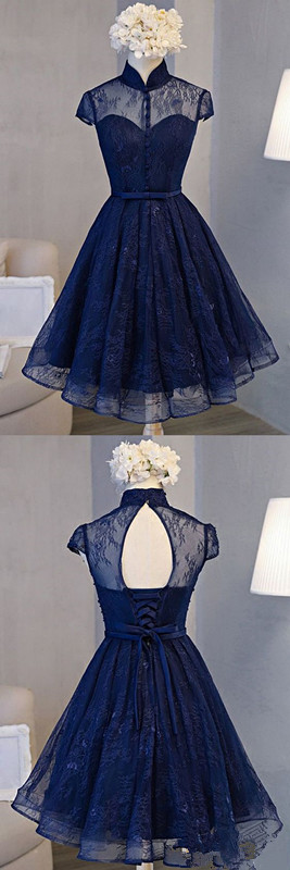 Navy Prom Homecoming Dress Nice Short Homecoming Dresses With A-line ...