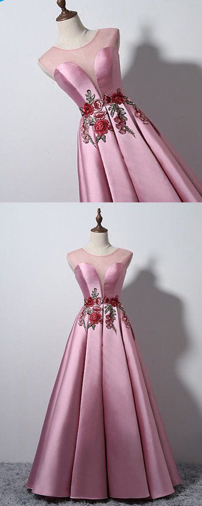 Elegant Sheath V-Neck Beaded-Mesh-Sleeve Wrap-Waist Slit-Detail Floor-Length Prom Dress main image 0