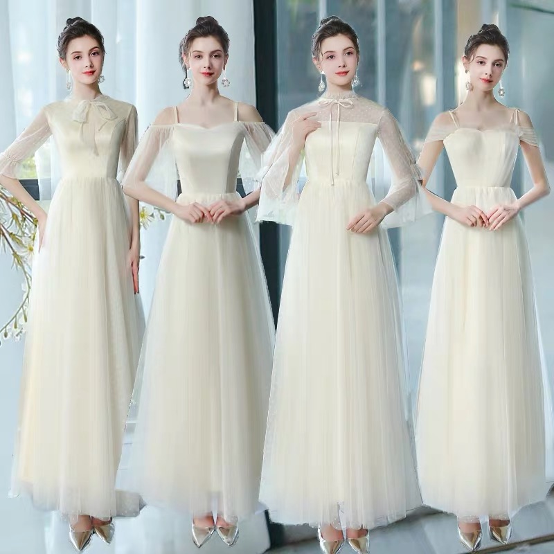 Champagne Color Bridesmaids Dress Sister Group Boudoir Party Dress ...